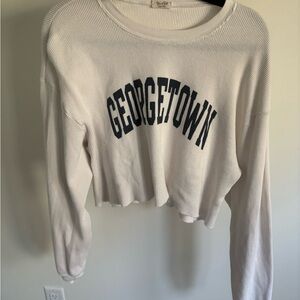 Brandy Melville White Ribbed Top